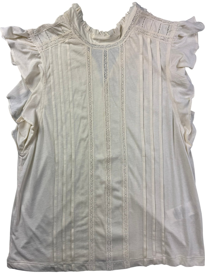 Ralph Lauren Ruffled Lace Trim Blouse - S - Think Vintage ltd