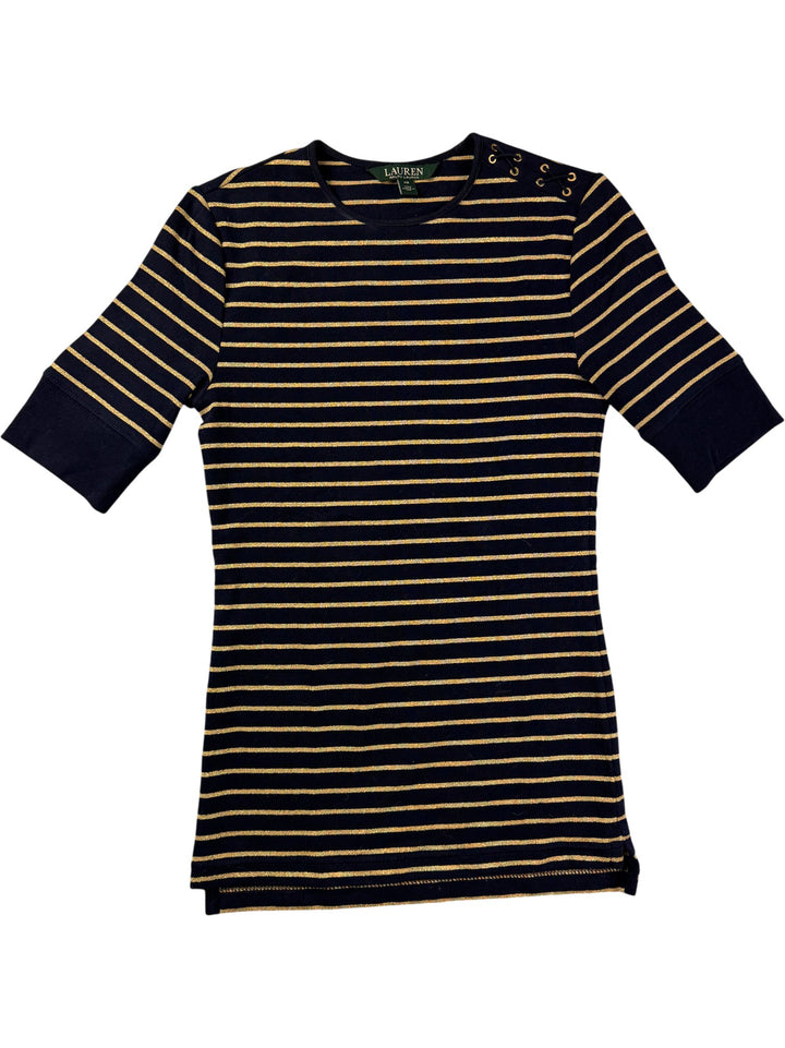 Ralph Lauren Striped Short Sleeve Top - S - Think Vintage ltd