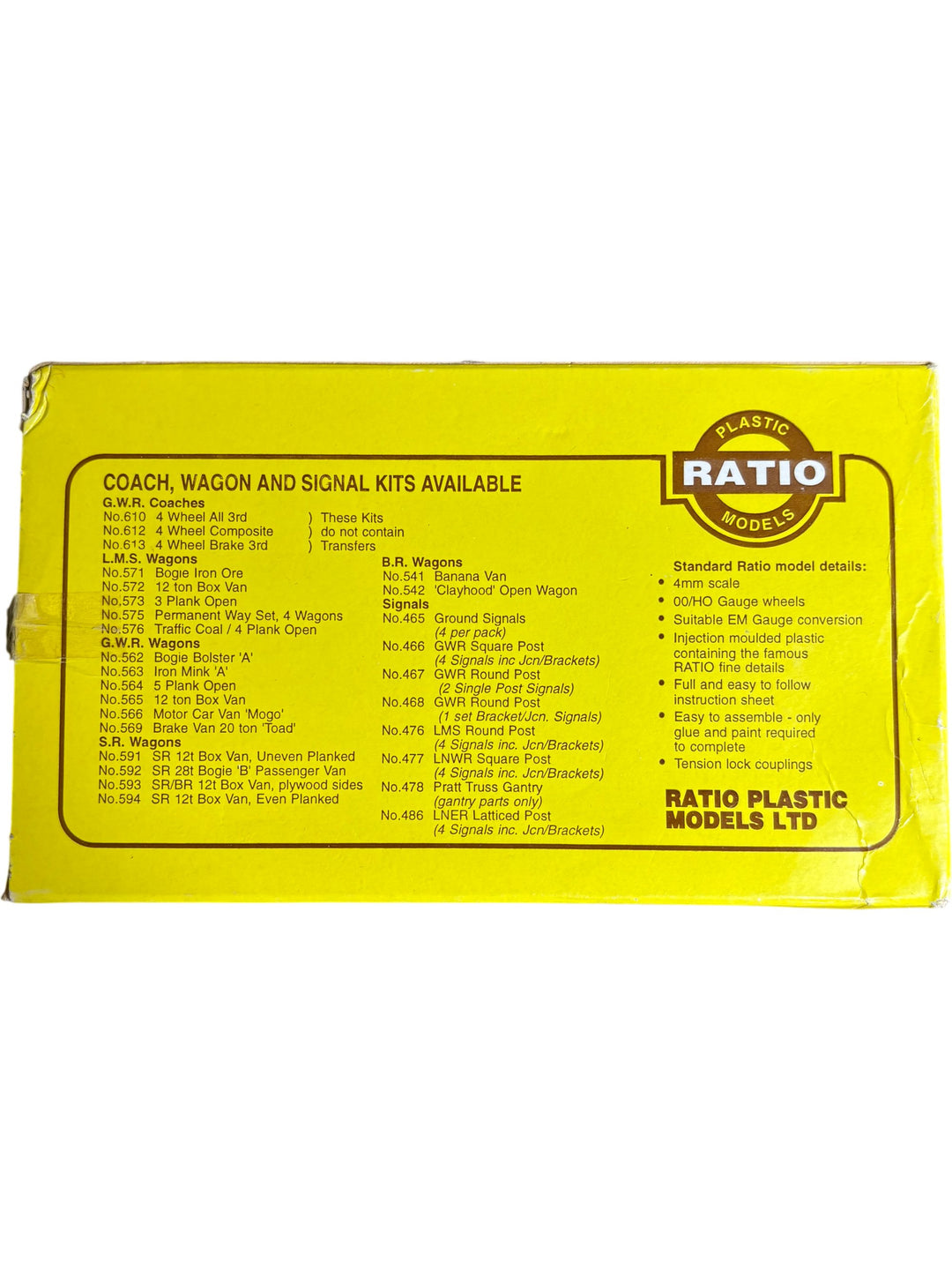 Ratio GWR No 612 4 Wheel Composite Scale Railway Kit OO/HO - Think Vintage Online Ltd