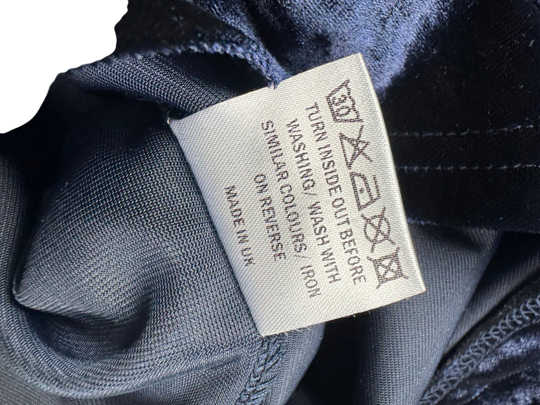 Reclaimed Velvet Puff Sleeve Dress - M - Think Vintage ltd