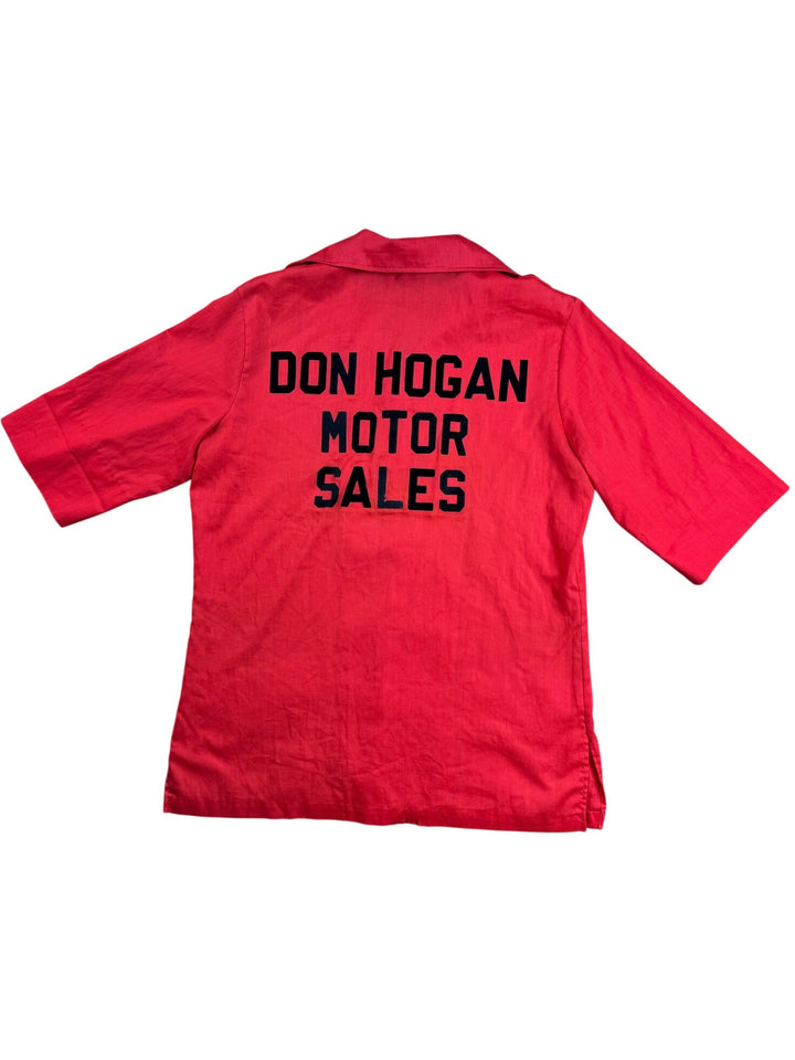 Red Bowling Shirt with Embroidered Name - M