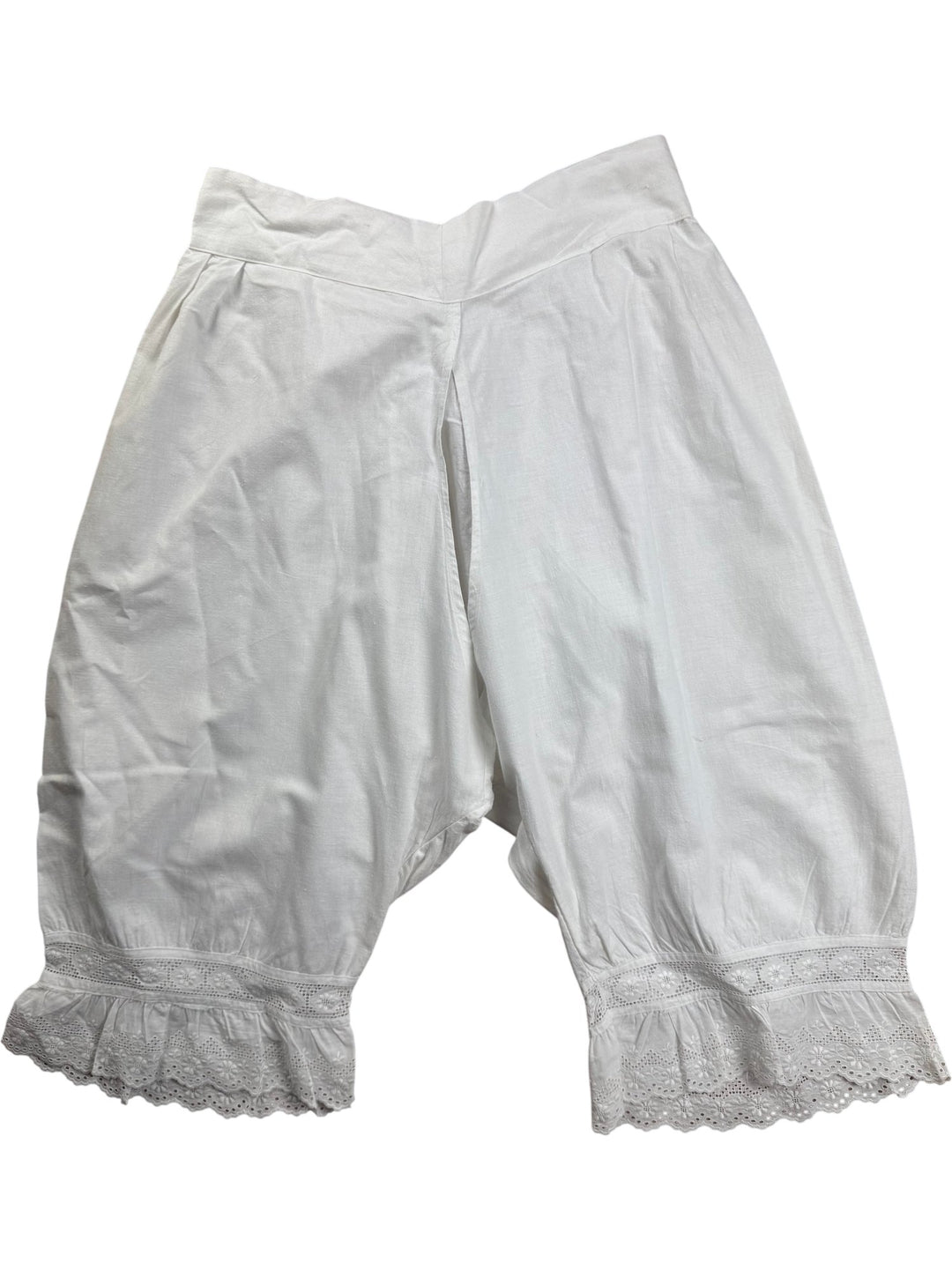 Red Heart Brand White cotton Pettipants - Small - Think Vintage ltd