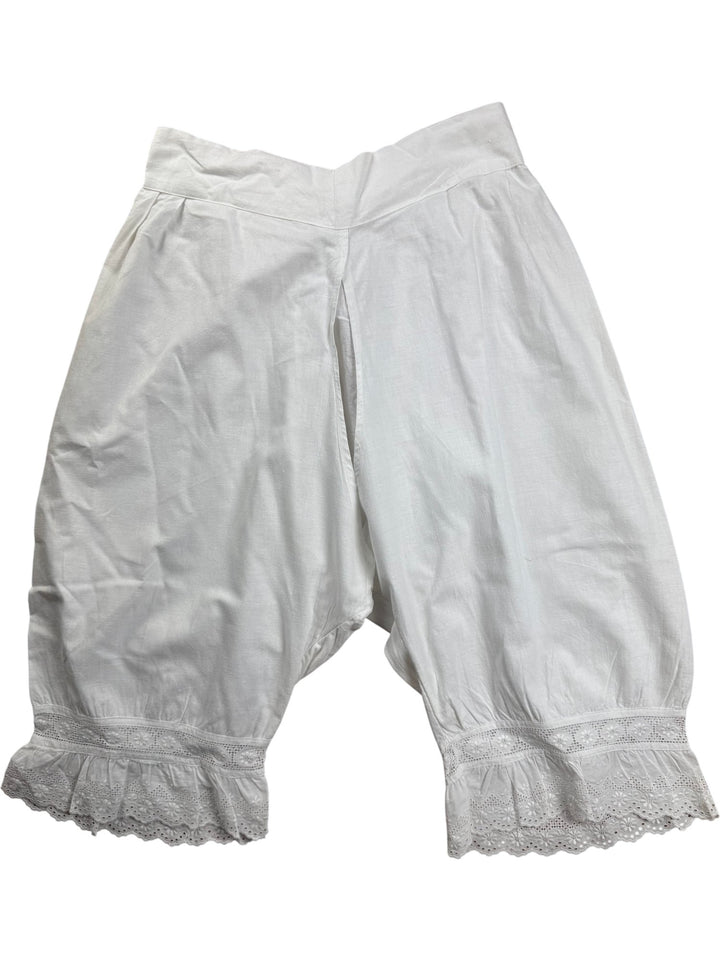 Red Heart Brand White cotton Pettipants - Small - Think Vintage ltd