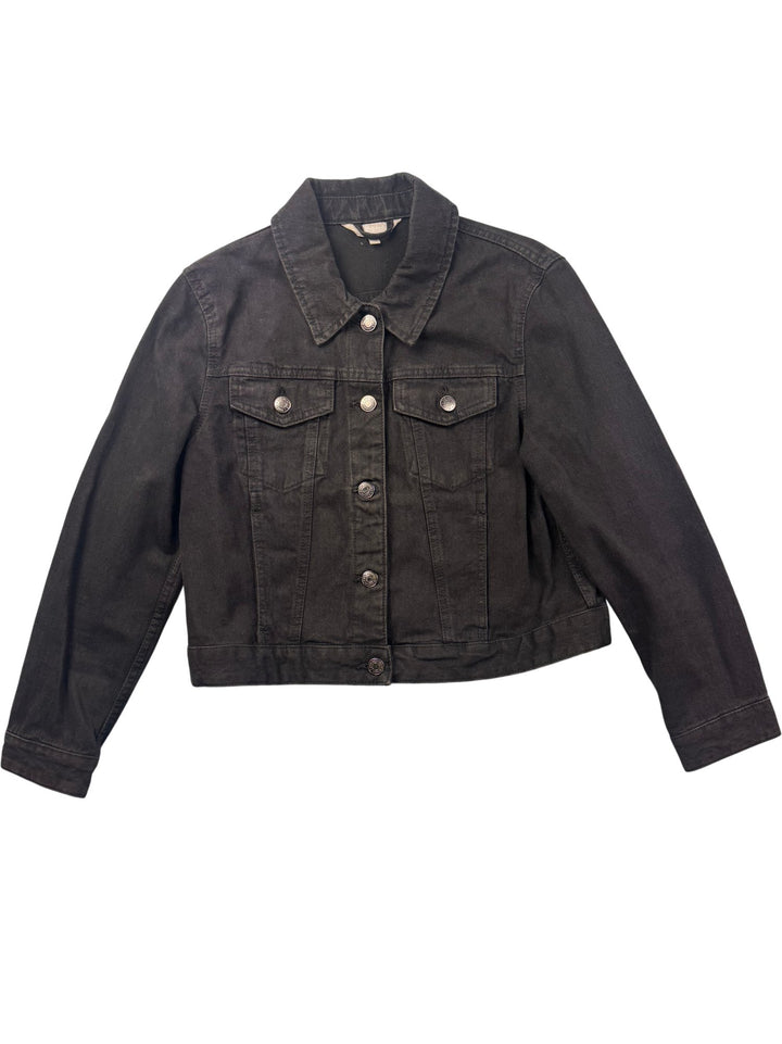 Red Herring Black Denim Trucker Jacket - M - Think Vintage ltd