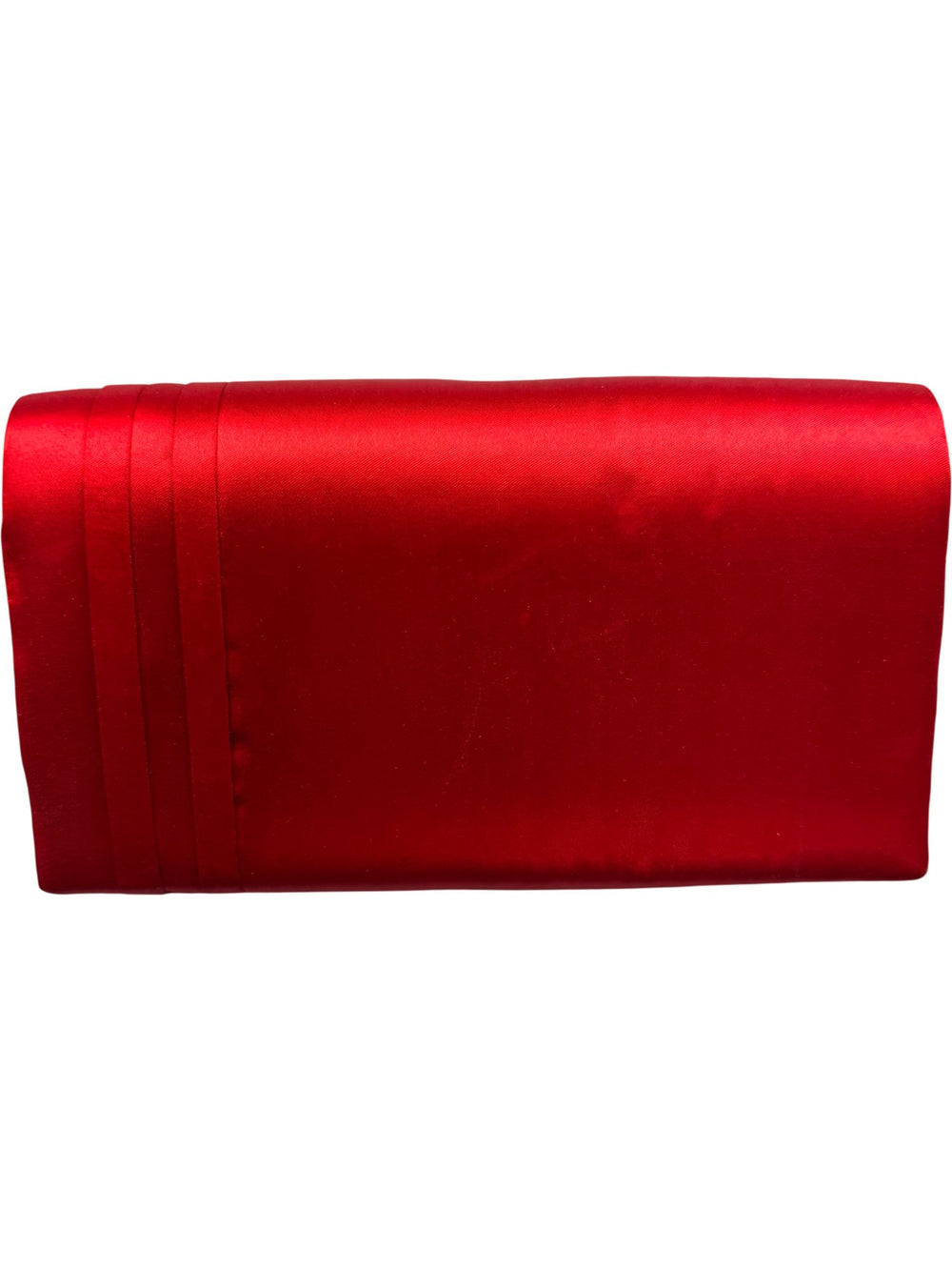 Red Satin Clutch Bag - Think Vintage ltd