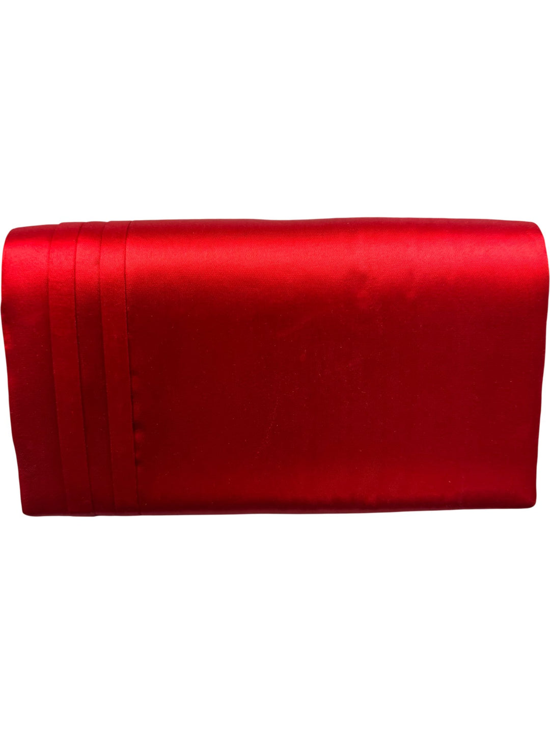 Red Satin Clutch Bag - Think Vintage ltd