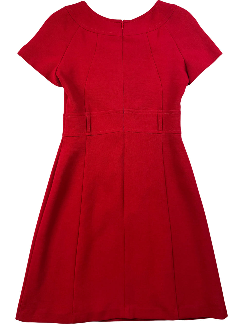 Red Short Sleeve Dress - S - Think Vintage Online Ltd