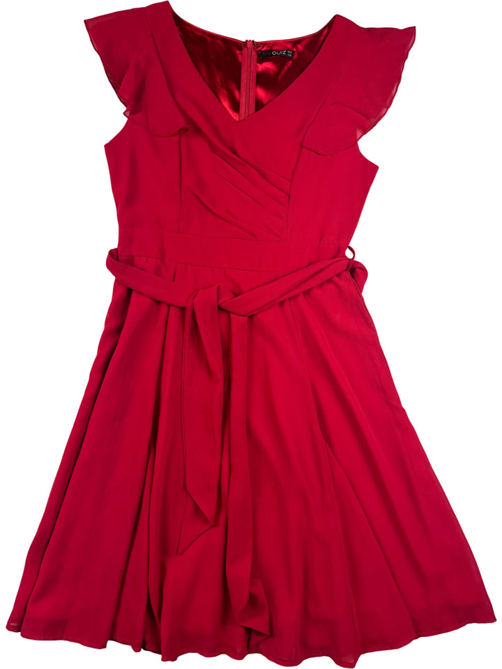 Red Sleeveless Dress by Quiz - S/M - Think Vintage Online Ltd