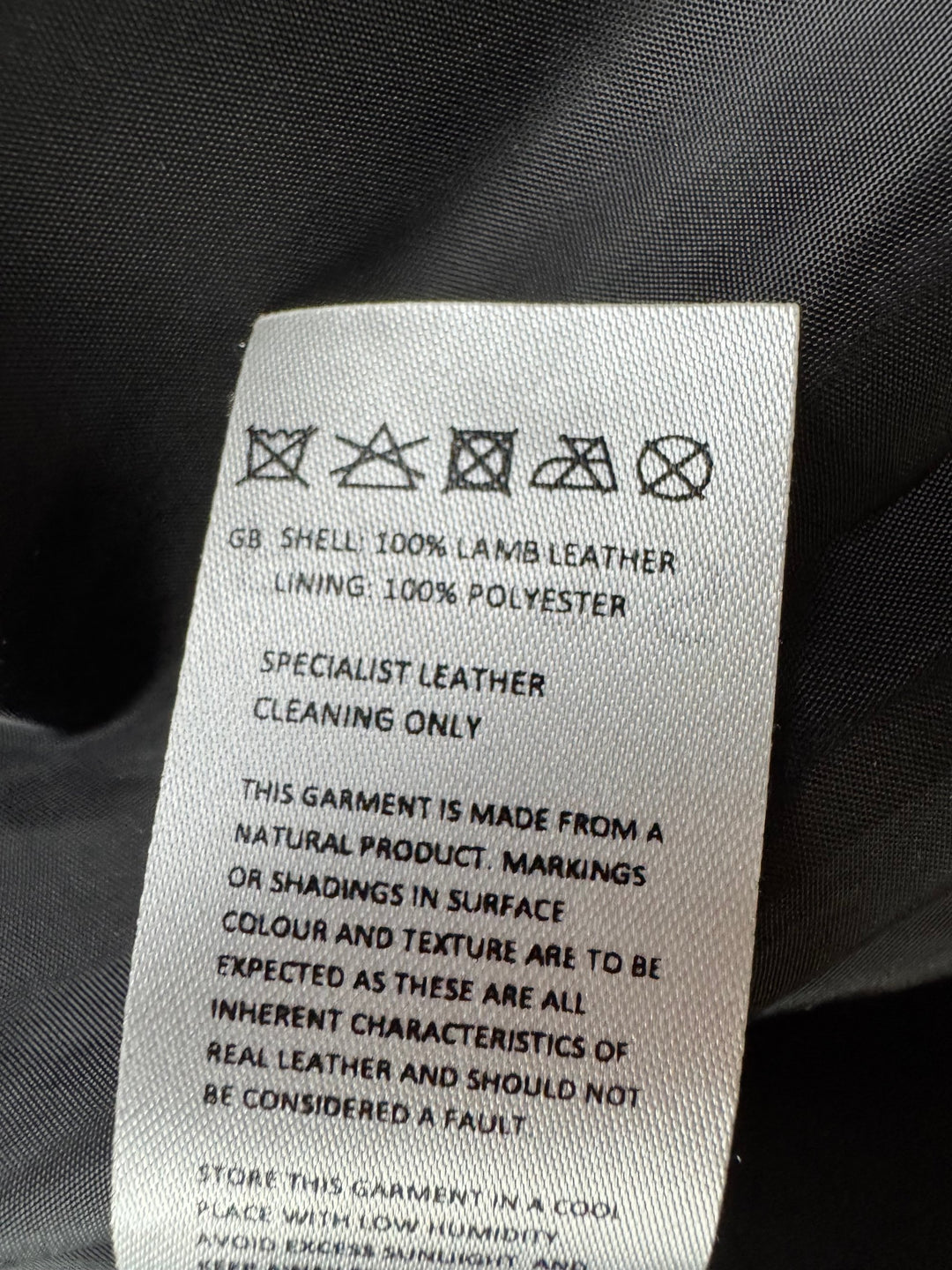 Reiss Black Leather Bomber Jacket - M - Think Vintage Online Ltd