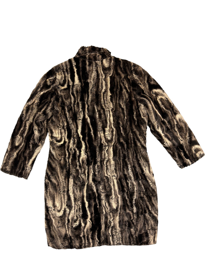 Reiss Faux Fur Coat - M - Think Vintage Online Ltd