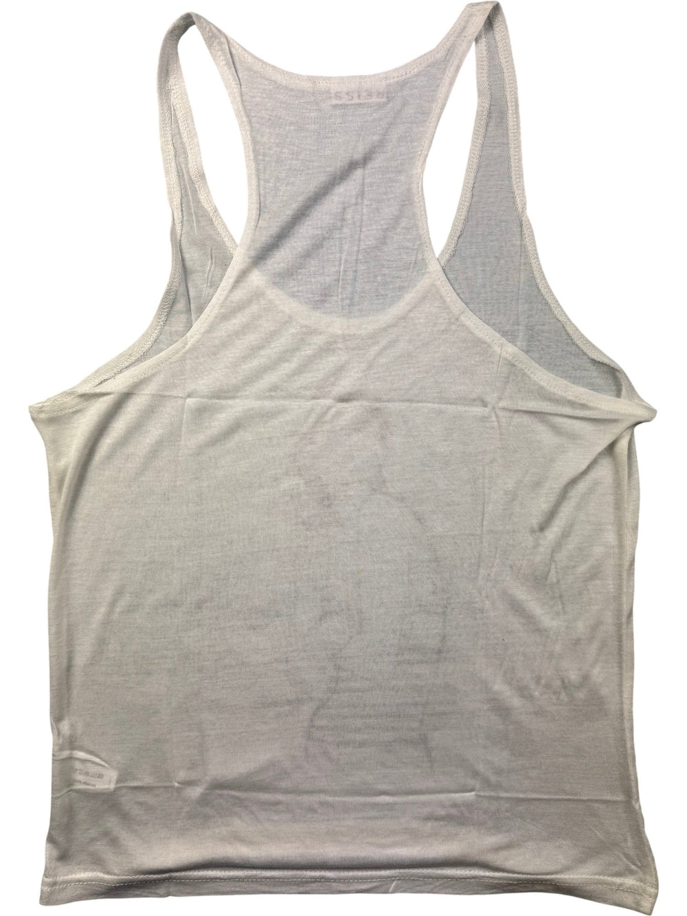 Reiss White Graphic Tank Top - S - Think Vintage ltd