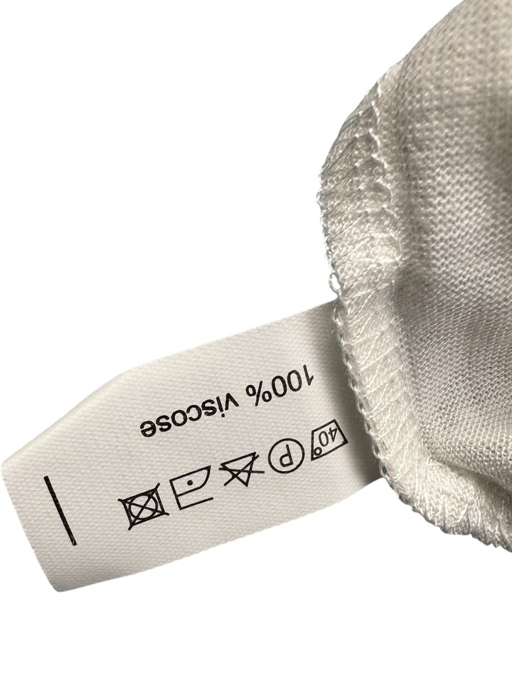 Reiss White Graphic Tank Top - S - Think Vintage ltd