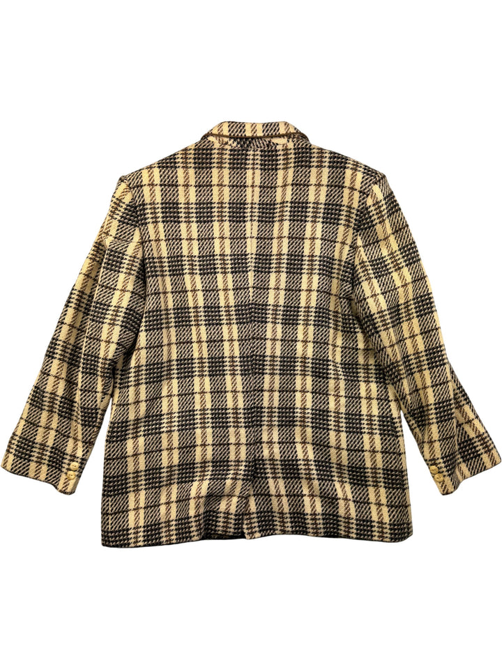 Reldan Pure New Wool Checked Skirt Suit - W30 - Think Vintage Online Ltd