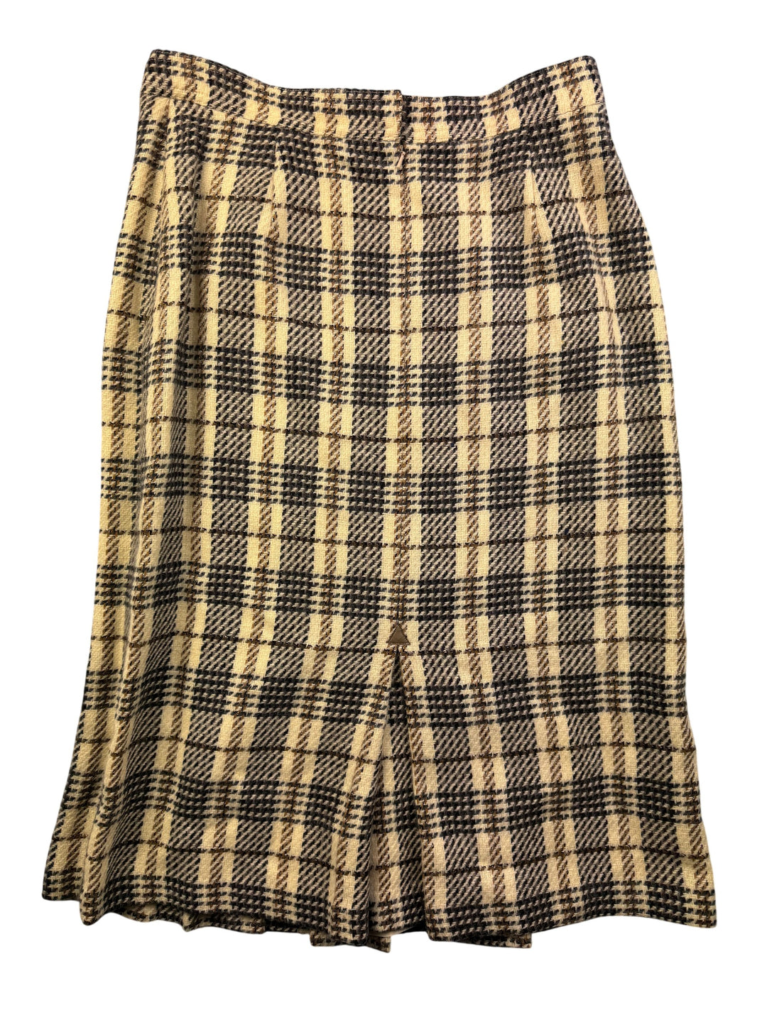Reldan Pure New Wool Checked Skirt Suit - W30 - Think Vintage ltd