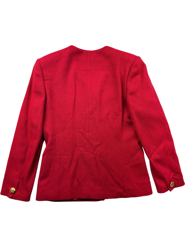 Reldan Red Wool Jacket - M - Think Vintage Online Ltd