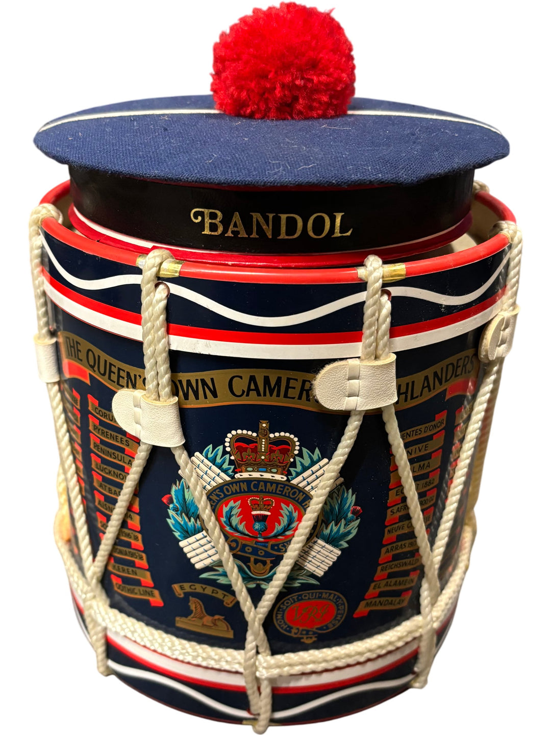 Replica Queen's Own Cameron Highlanders Drum - Think Vintage ltd