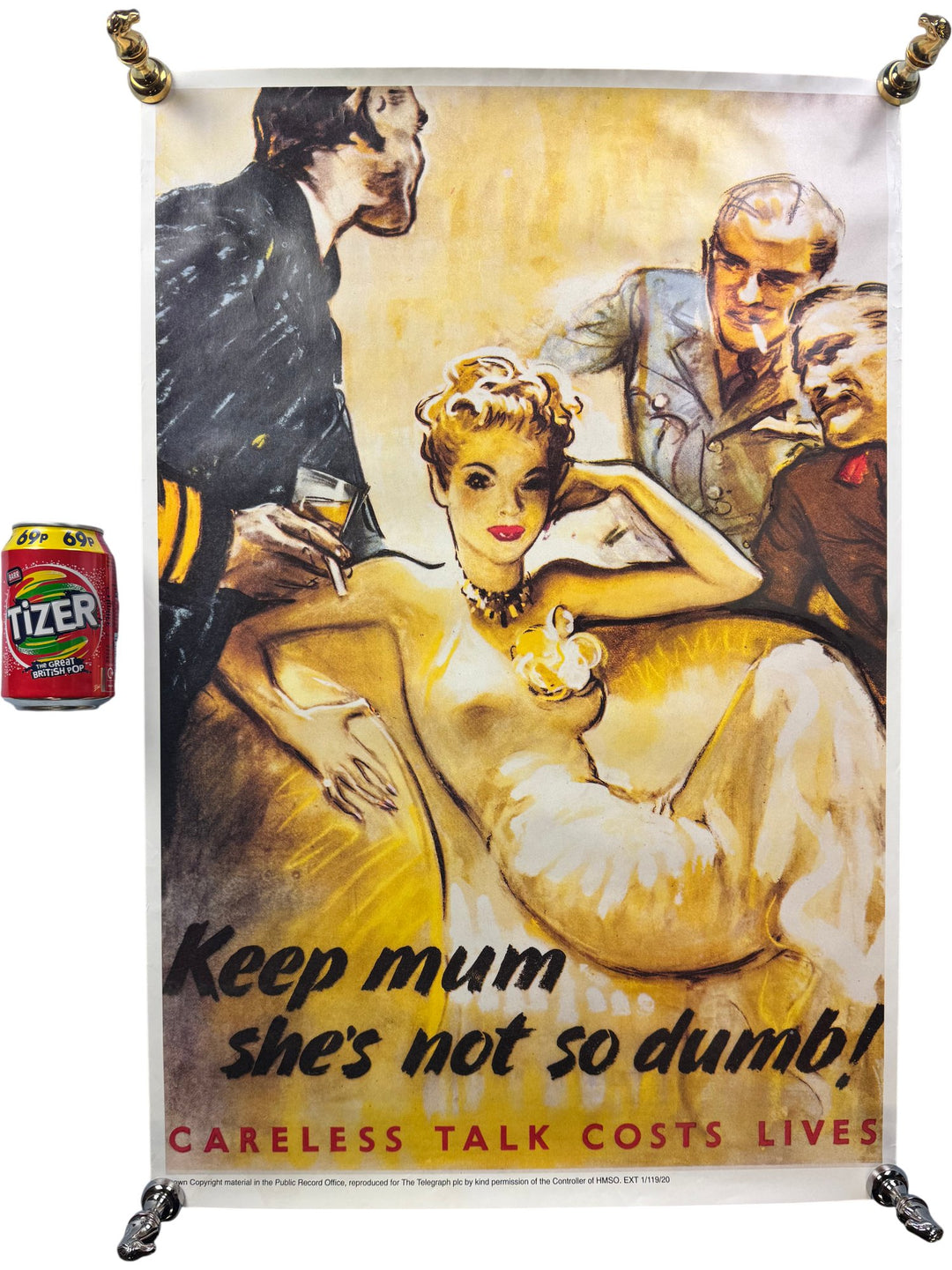 Reproduction WWII Poster Keep Mum She's Not So Dumb Careless Talk Costs Lives - Think Vintage Online Ltd