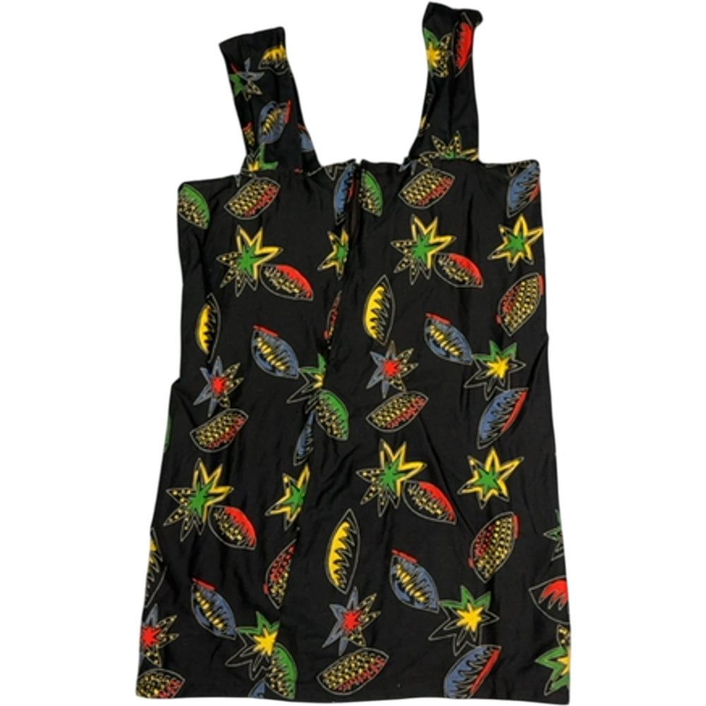 Retro Abstract Pattern Sleeveless Top - M - Think Vintage ltd