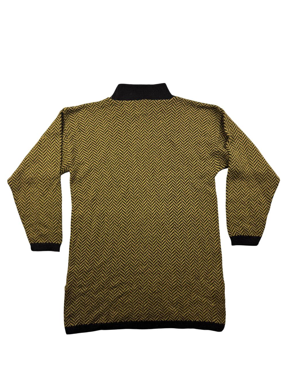 Retro Chevron Pattern Sweater - L - Think Vintage Online Ltd