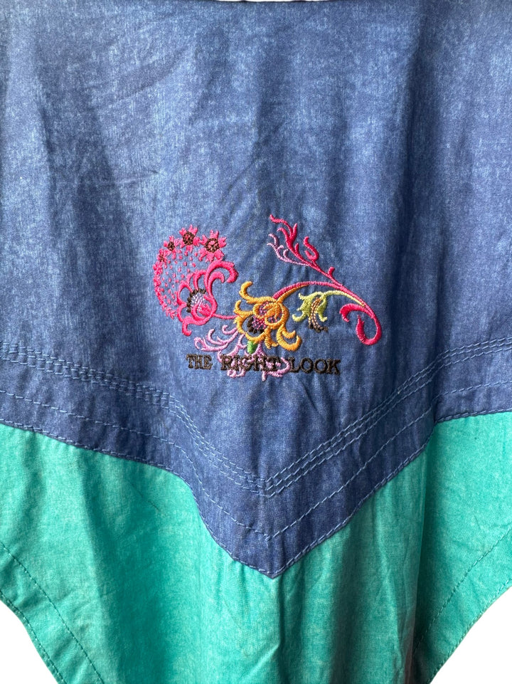 Retro Colourblock Snow Suit - M - Think Vintage ltd