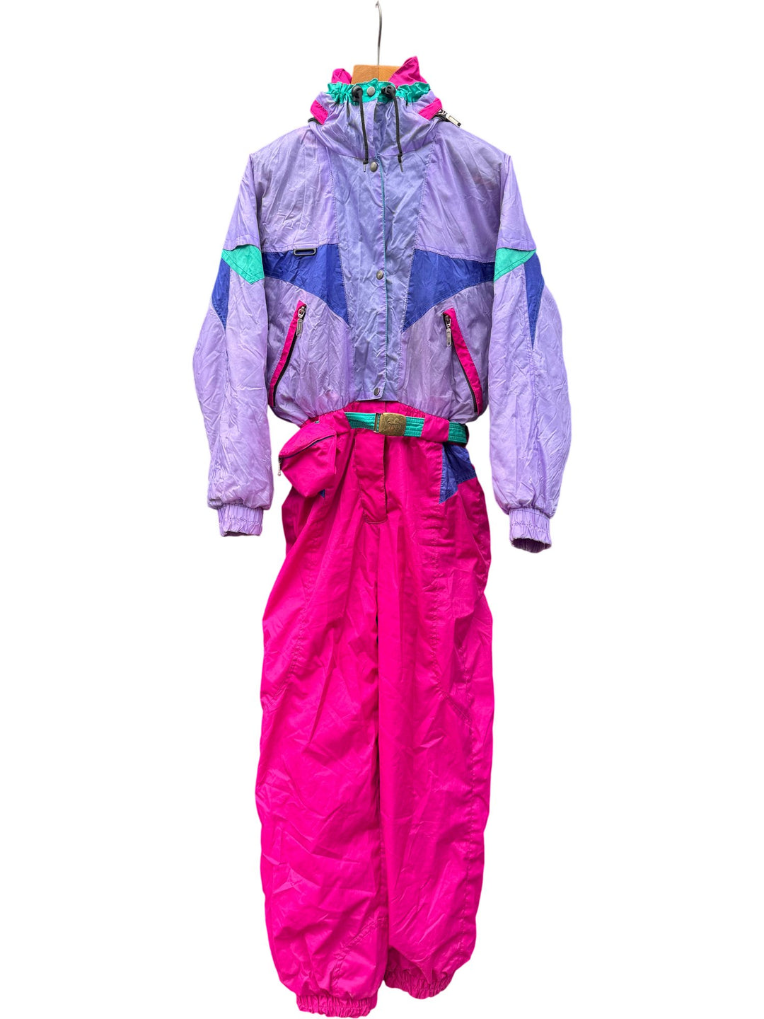 Retro Colourful Ski Suit - S - Think Vintage ltd