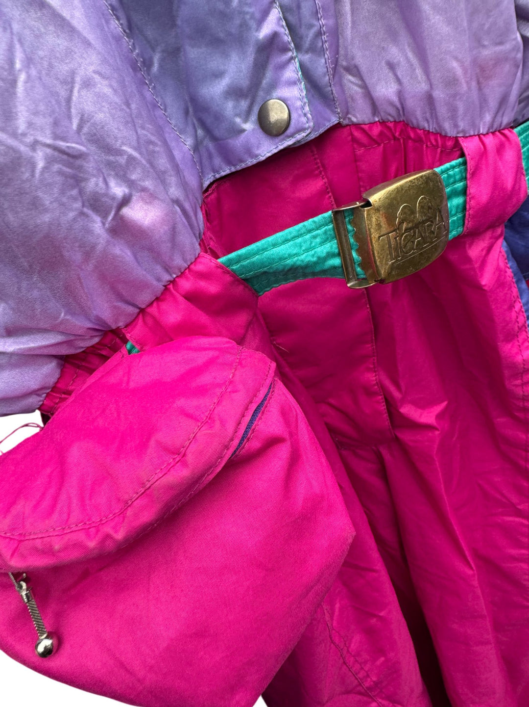 Retro Colourful Ski Suit - S - Think Vintage ltd