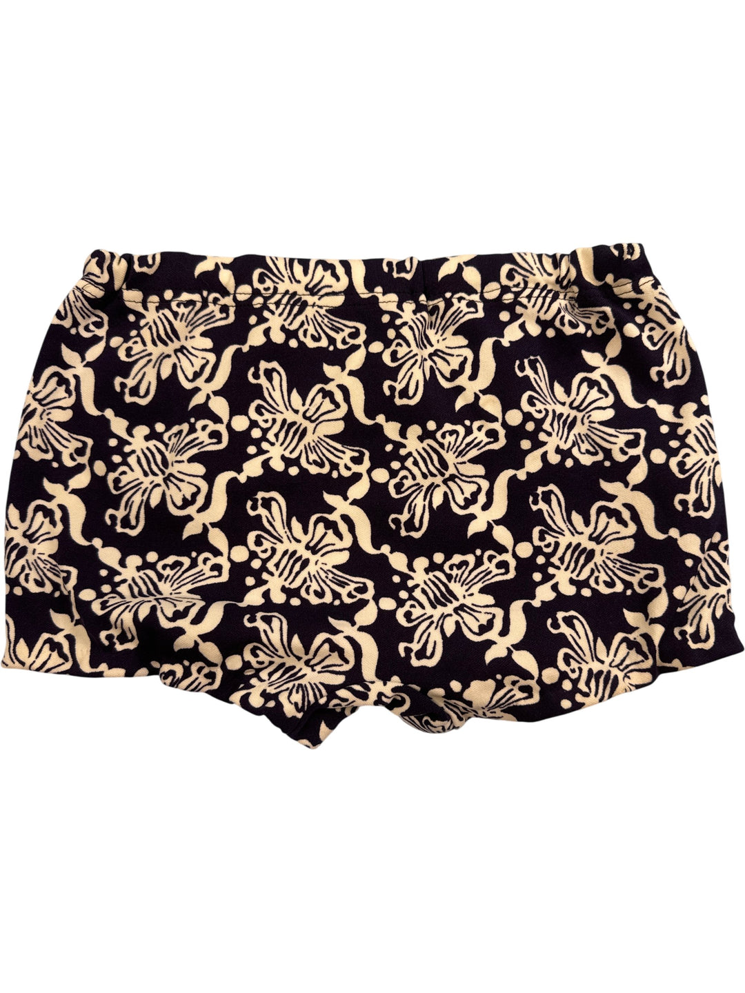 Retro Floral Patterned High Waisted Shorts - XS - Think Vintage