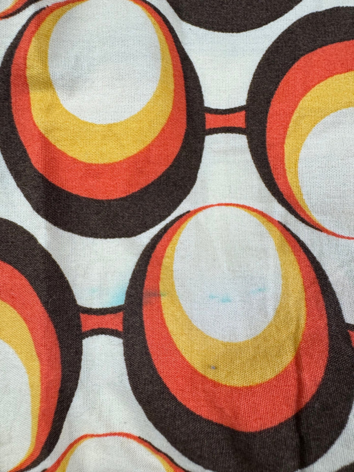 Retro Geometric Sleeveless Dress - S - Think Vintage