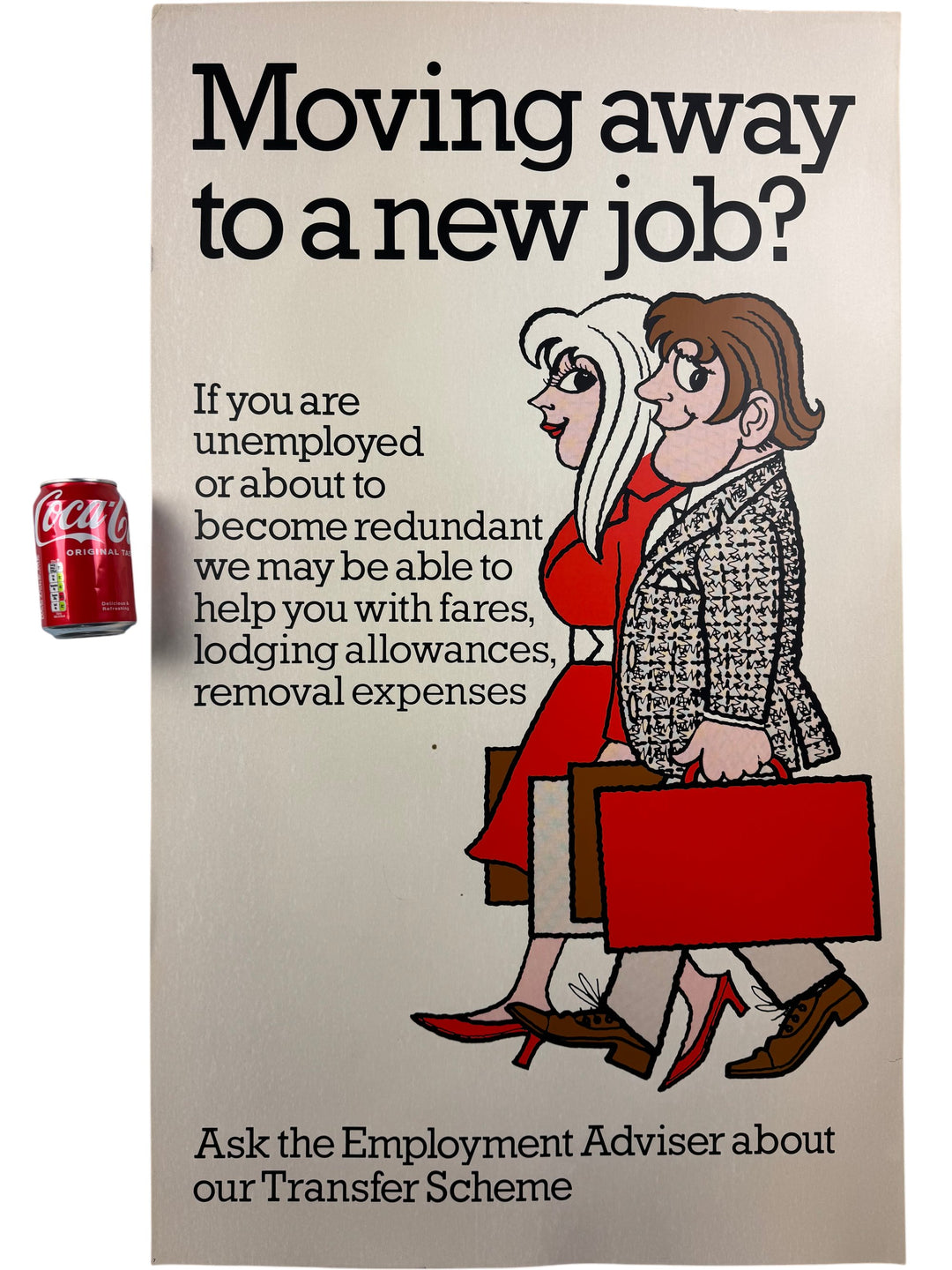 Retro Moving Away Job Transfer Scheme Poster Print Decor - Think Vintage Online Ltd