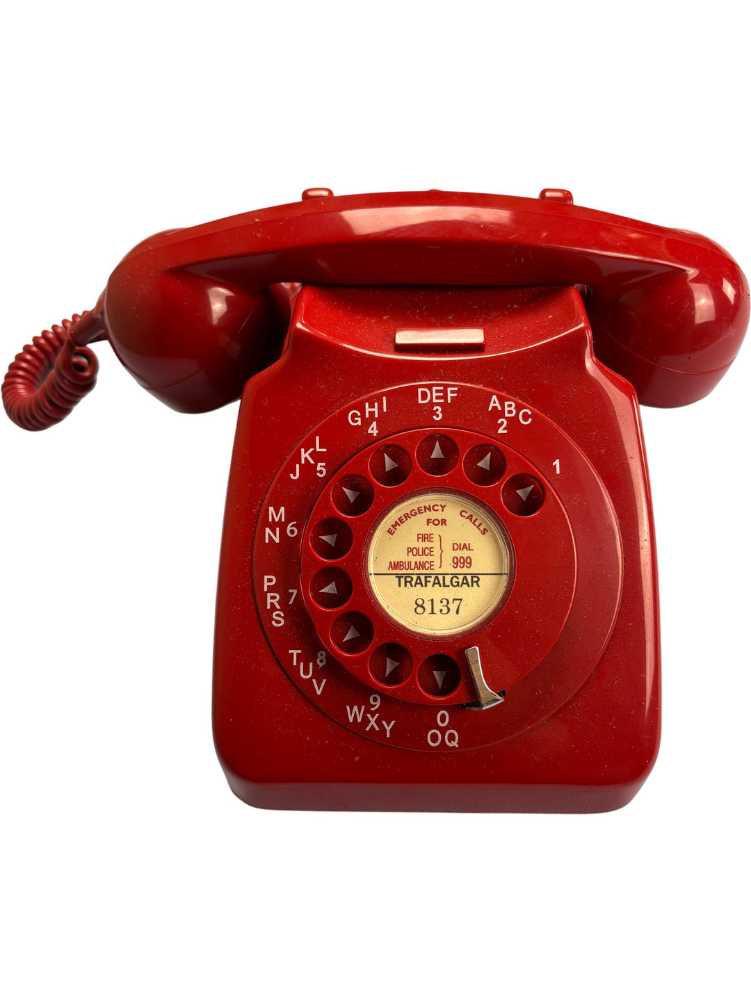 Retro Red Rotary Dial Telephone - Think Vintage