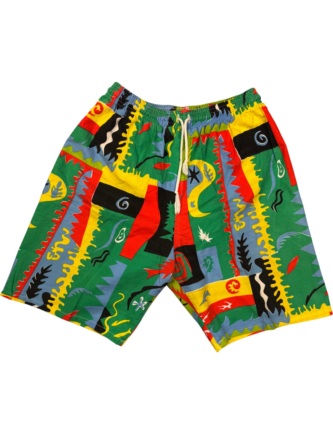 Revenge Multicolor Abstract Pattern Shorts - M - Think Vintage