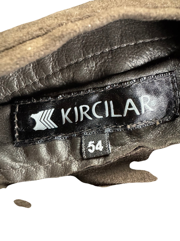 Reversible Kircilar Brown Leather Jacket - S - Think Vintage Online Ltd
