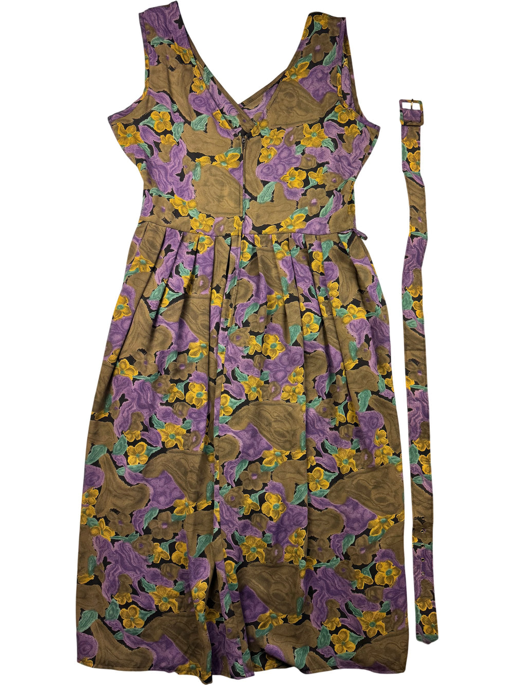 Rhona Roy Floral Patterned Dress - L/XL - Think Vintage Online Ltd