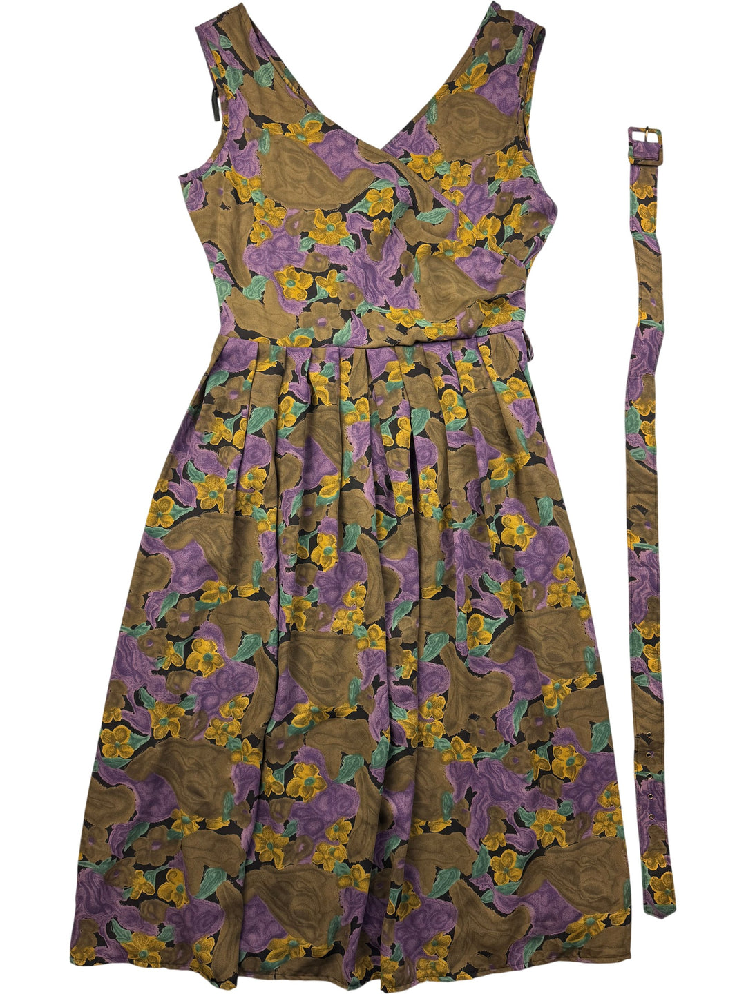 Rhona Roy Floral Patterned Dress - L/XL - Think Vintage ltd
