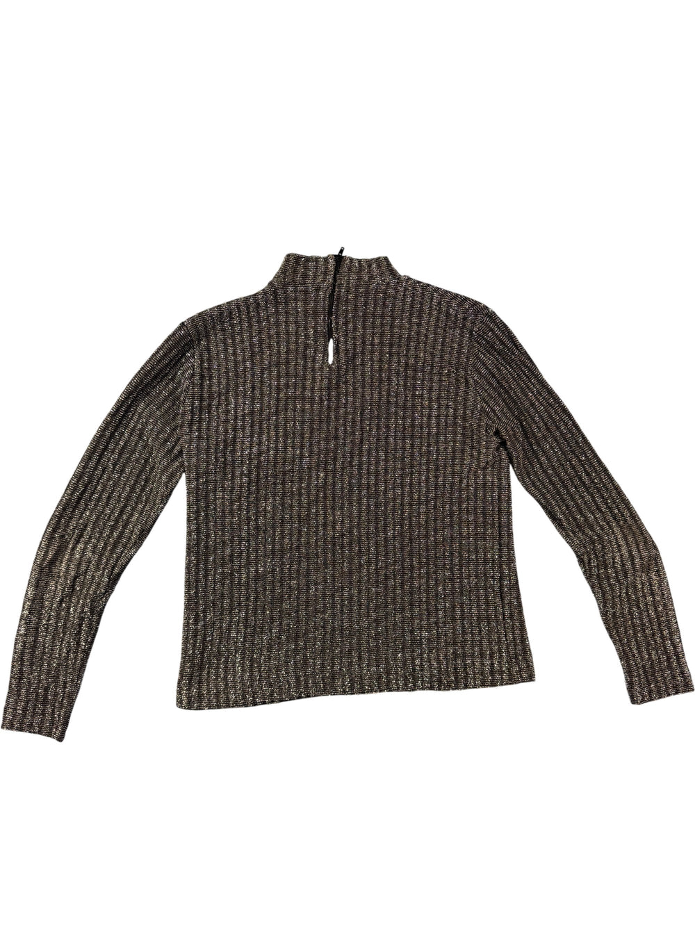 Ribbed Long Sleeved Knit Sweater - S - Think Vintage