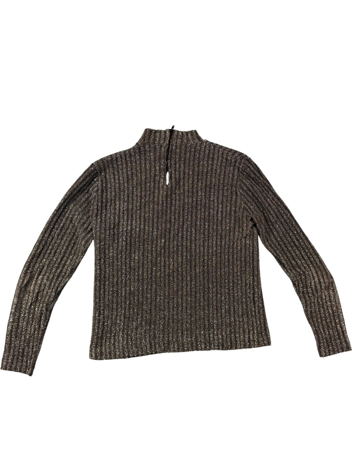 Ribbed Long Sleeved Knit Sweater - S - Think Vintage