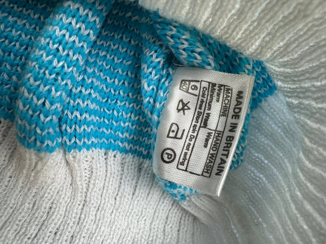 Rich Boy Blue Patterned Sweater - L - Think Vintage ltd