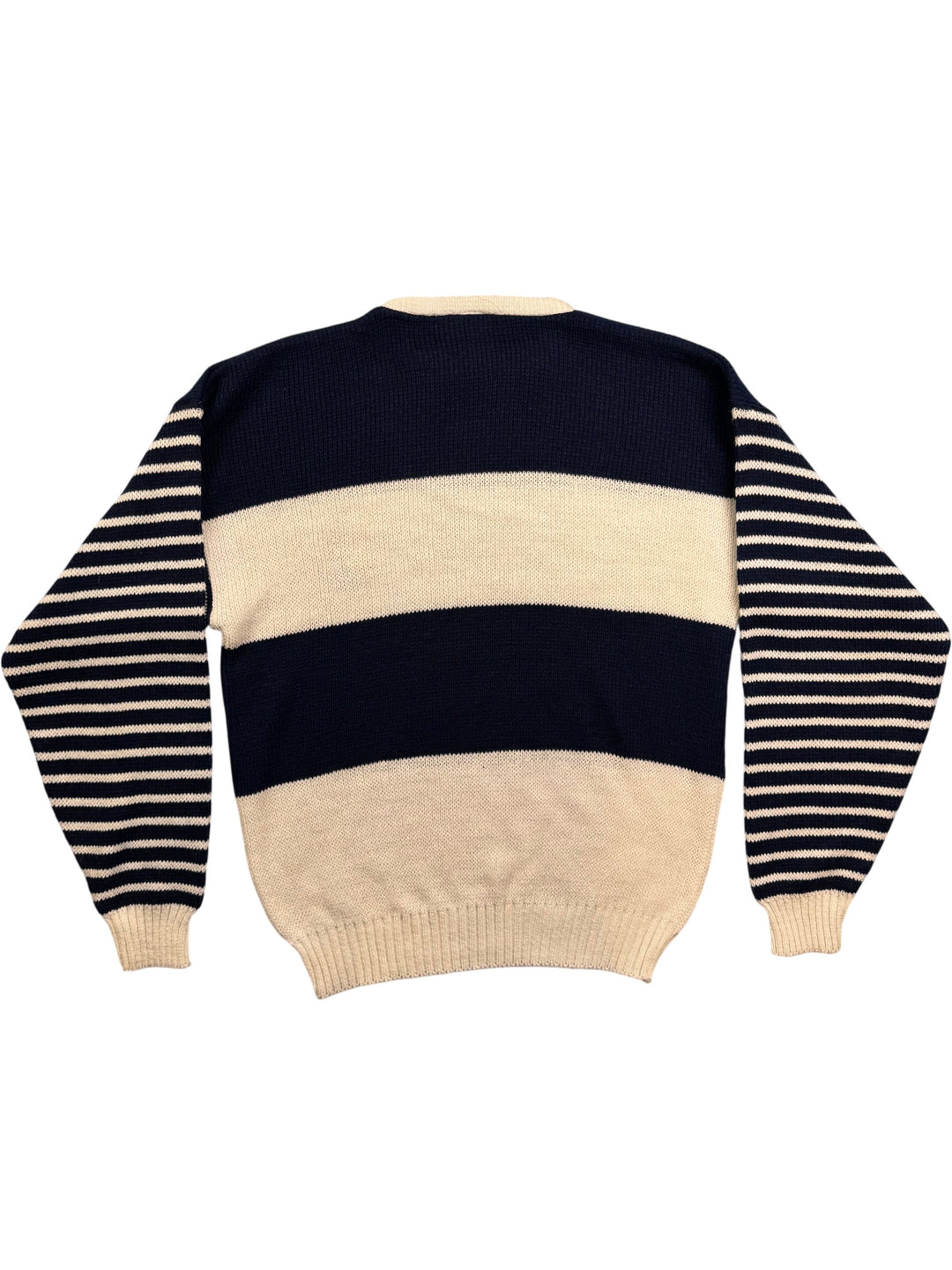 Rich Boy Dangerous Sports Striped Sweater - L - Think Vintage