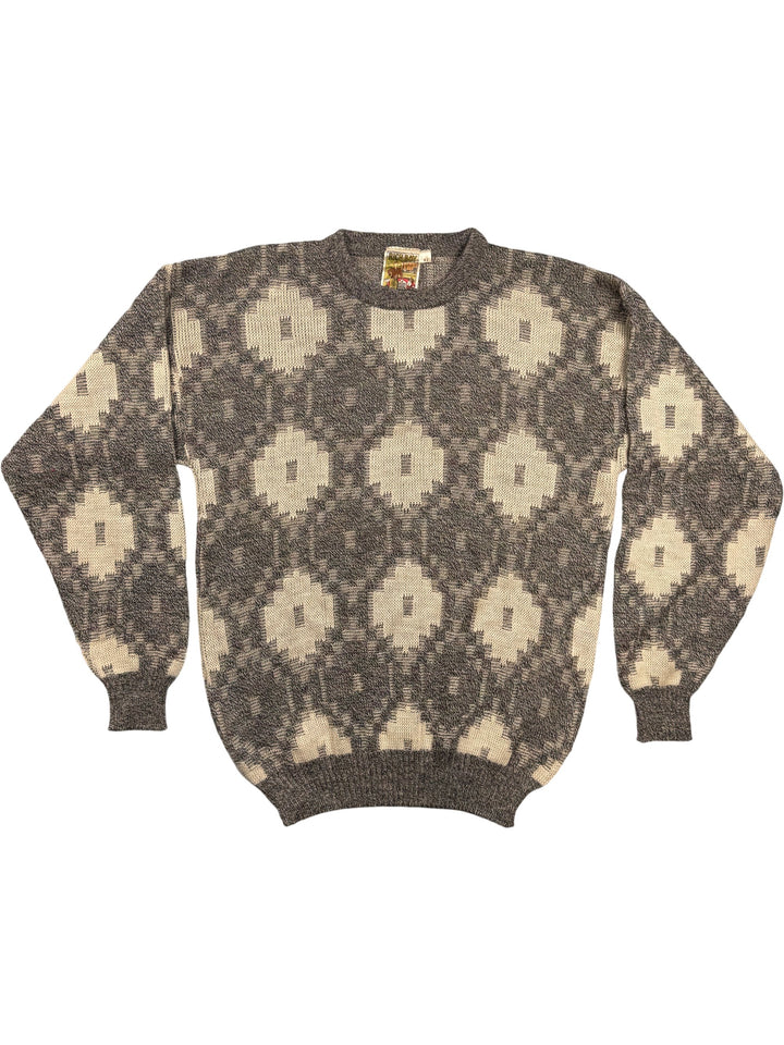 Rich Boy Geometric Knit Sweater - M - Think Vintage