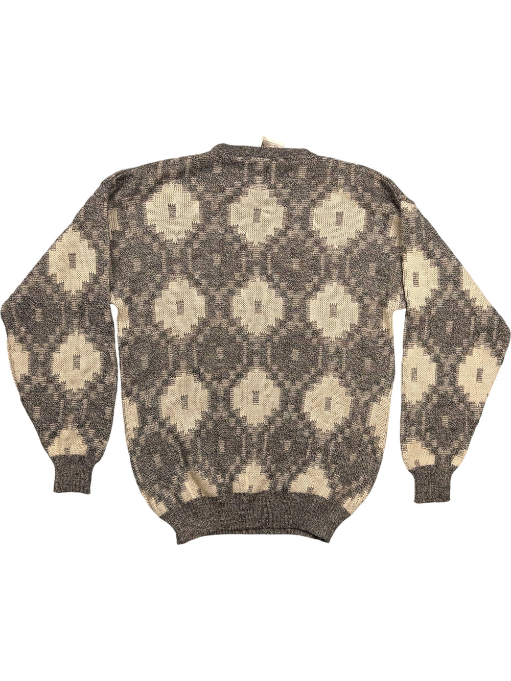Rich Boy Geometric Knit Sweater - M - Think Vintage