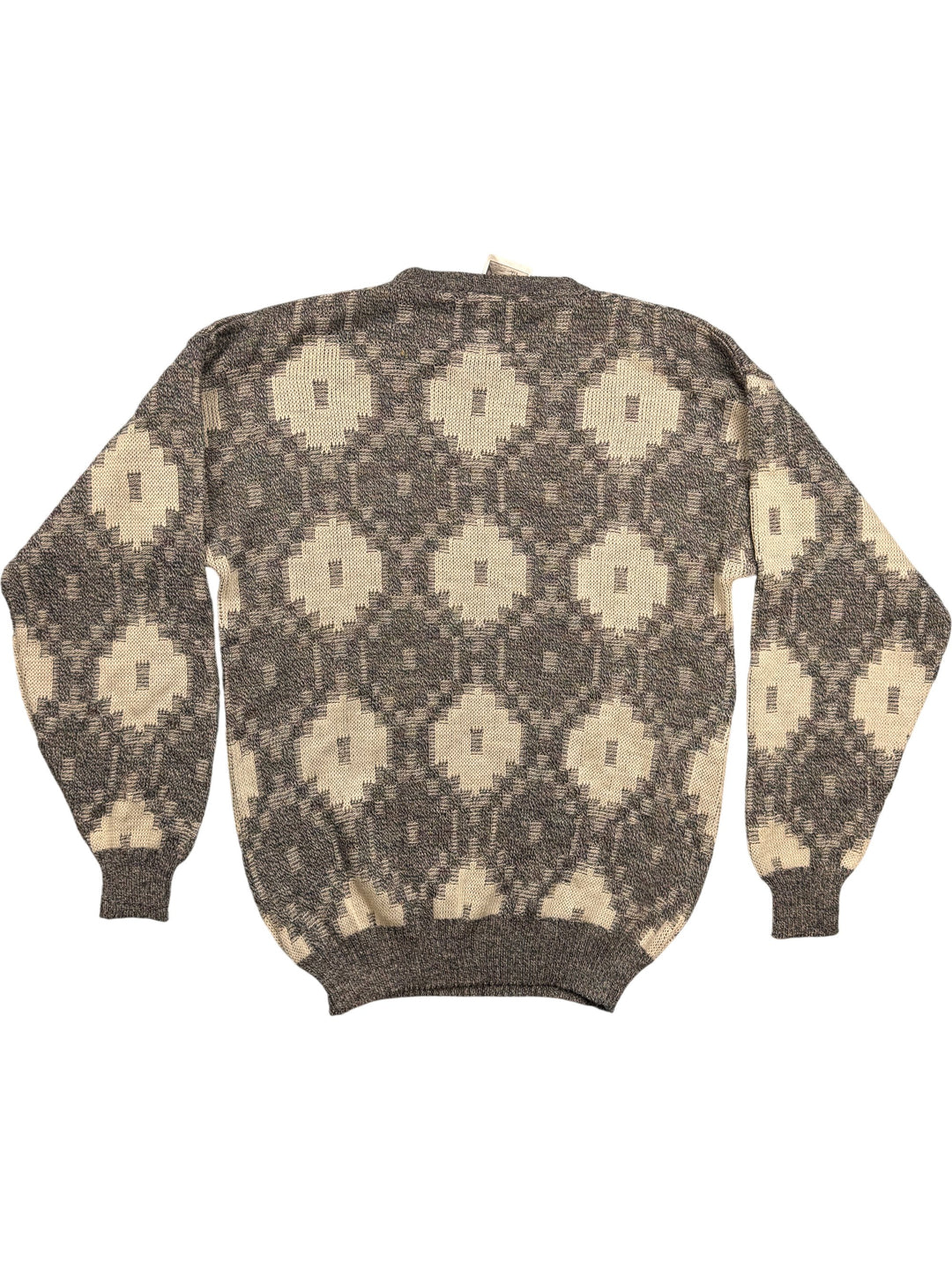 Rich Boy Geometric Knit Sweater - M - Think Vintage