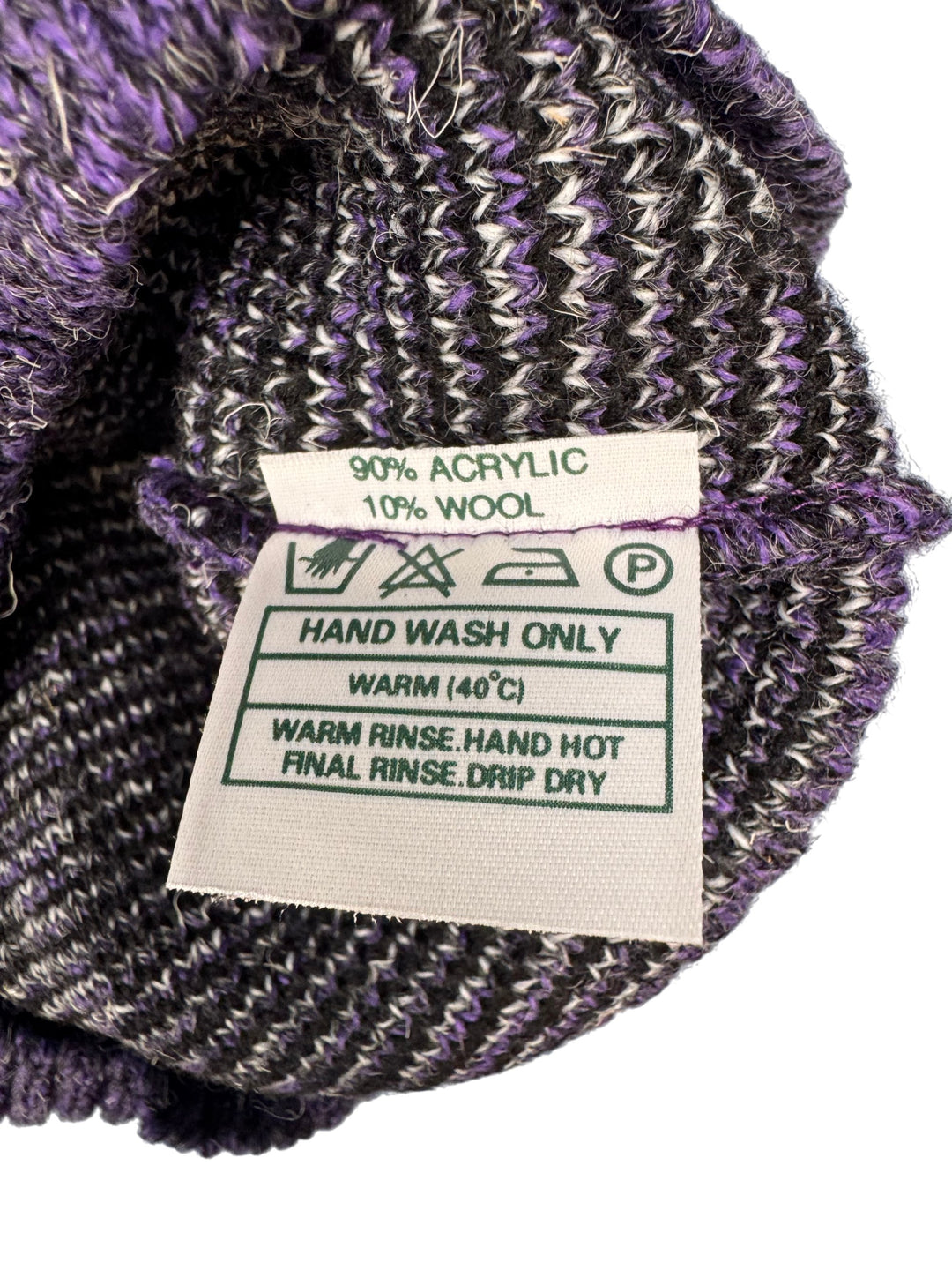 Rich Boy Purple Geometric Knit Sweater - M - Think Vintage ltd