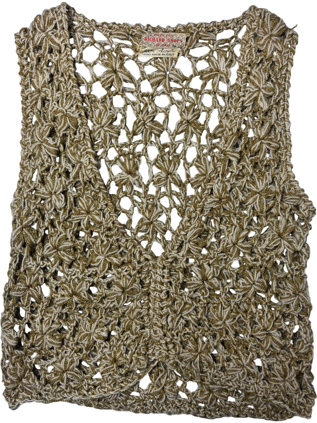 Richard Shops Crochet Waistcoat - XS - Think Vintage ltd