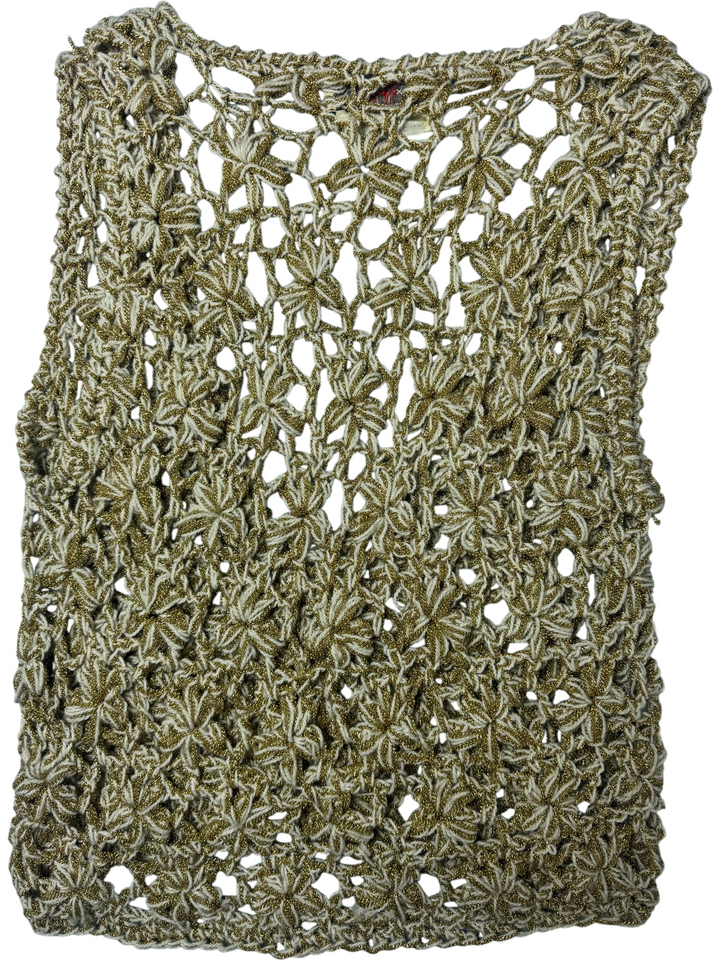 Richard Shops Crochet Waistcoat - XS - Think Vintage ltd