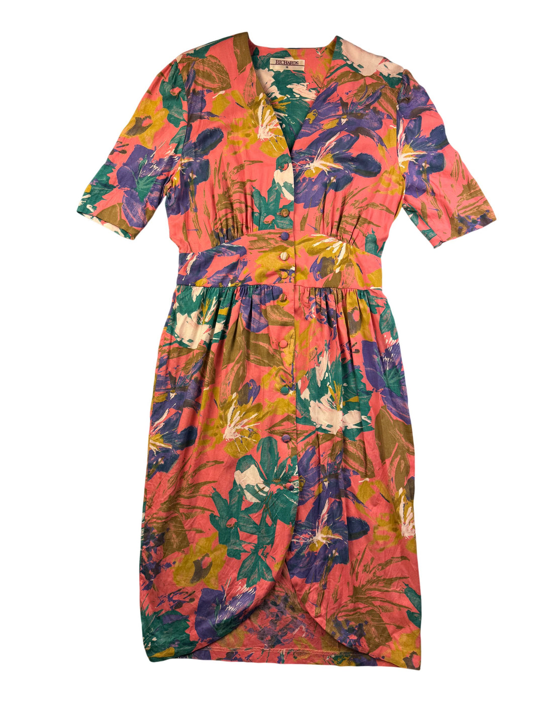 Richards Floral Patterned Dress - M/L - Think Vintage Online Ltd