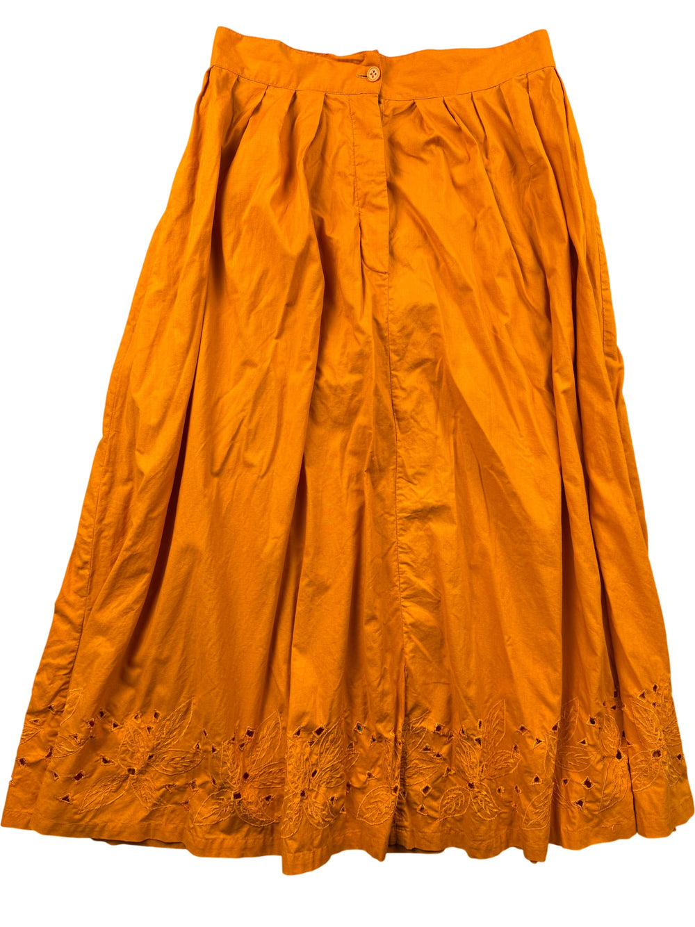 Richards Orange Embroidered Skirt - W28 - Think Vintage ltd