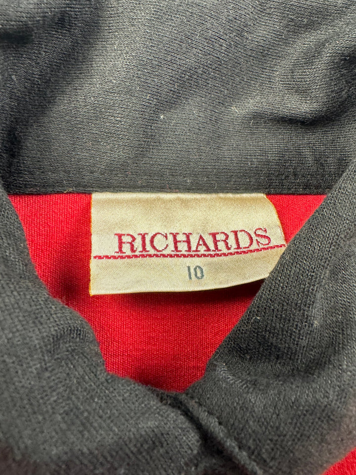 Richards Red Long Sleeve Dress - S - Think Vintage Online Ltd