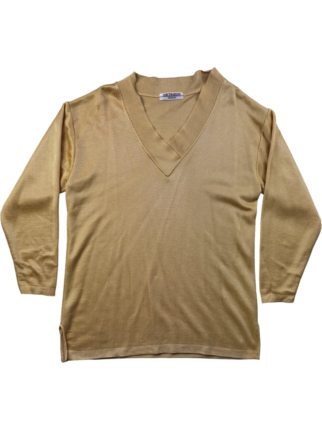 Richards Yellow V-Neck Sweater - L