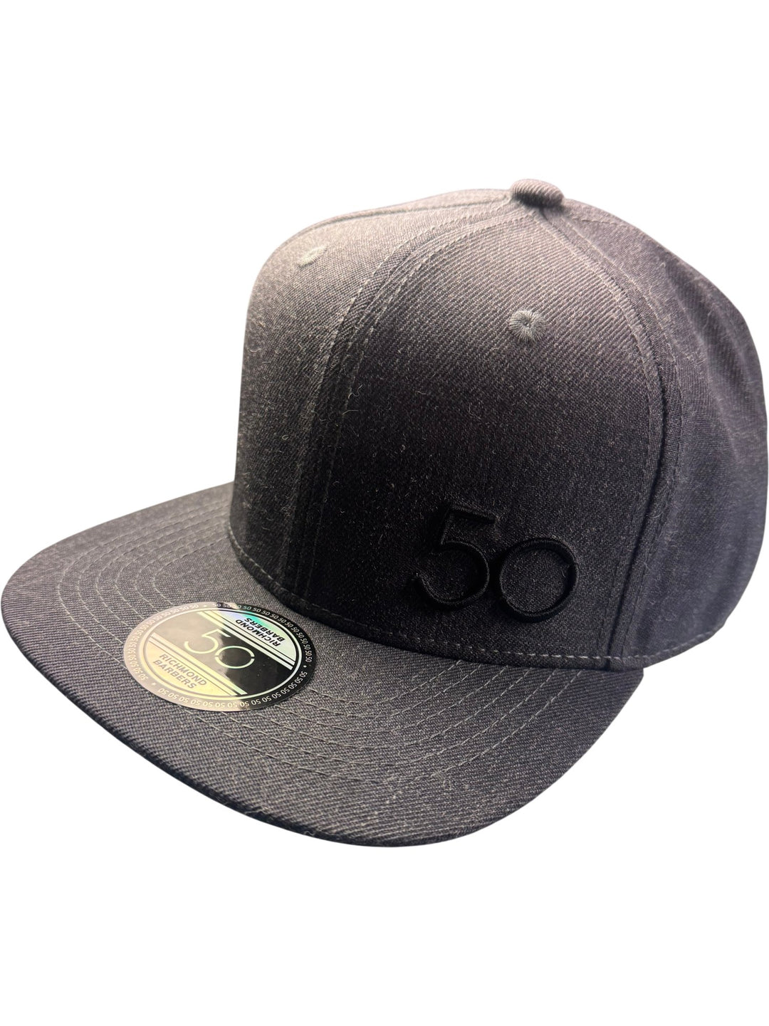 Richmond Barbers 50 Black Snapback Cap - Think Vintage ltd