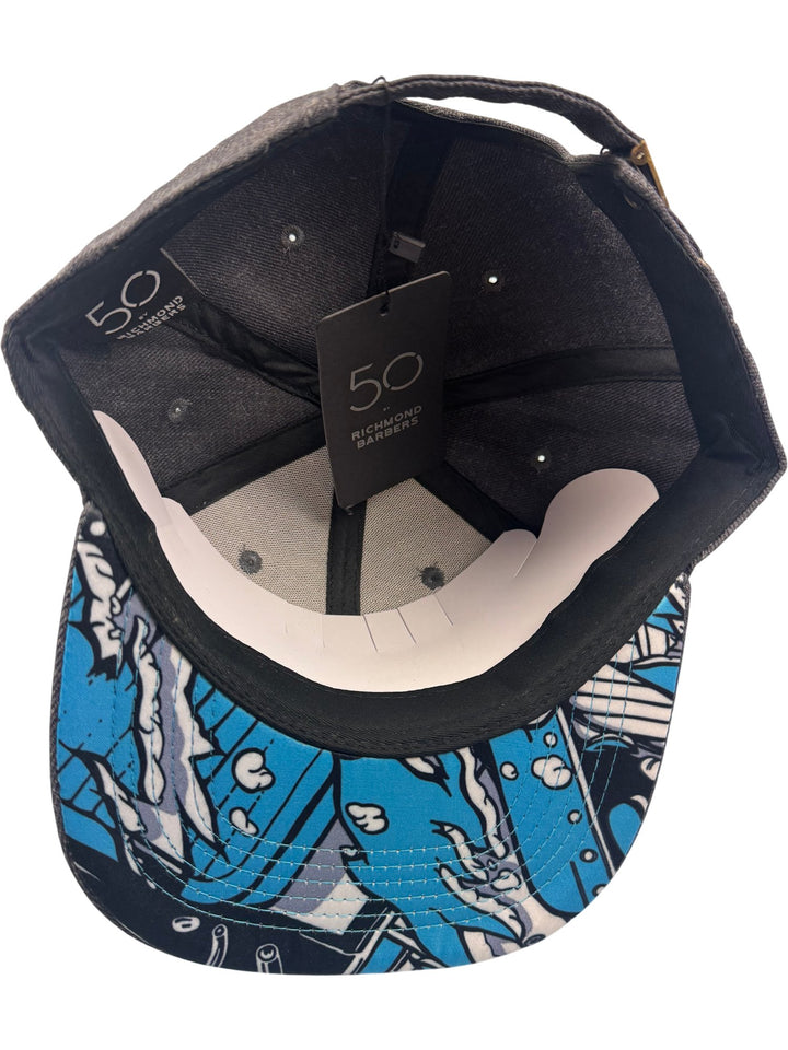 Richmond Barbers 50 Black Snapback Cap - Think Vintage ltd